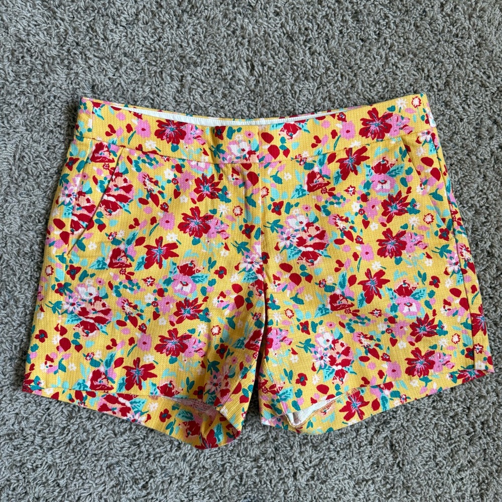J.Crew floral basket weave 100% cotton shorts